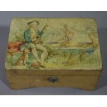 A small Swiss musical box, playing four airs, the 3cm drum with conforming comb,