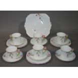 A Wadson china six piece tea service comprising six cups and saucers,