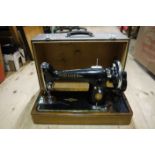 A Singer Sewing machine,