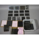 Vintage Photographic - a quantity of black and white photographic plates, three boxes,