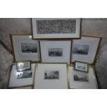 A number of 19th century antique engravings including Liverpool, Morpeth,