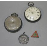 Two 19th century silver cased pocket watches,