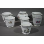 A Kutani crane pattern ginger jar and cover, various Wedgwood and other jardinieres,