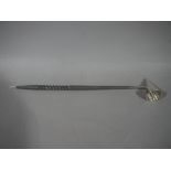 A silver and treen candle snuffer Birmingham 1975