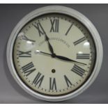 A large Faversham clock company reproduction wall clock,