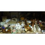 A large quantity of miscellaneous items including, turned wooden, ceramic, decorative porcelain,