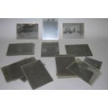 Vintage Photographic - a quantity of 6 1/2" x 4 3/4" black and white glass plates to include images