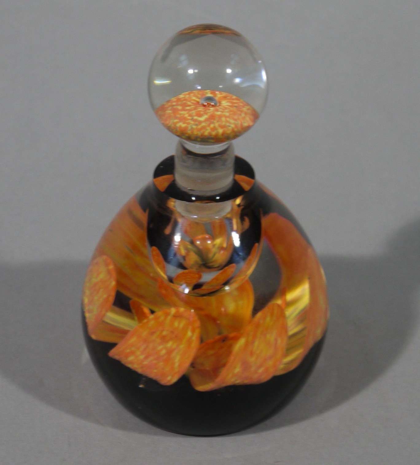 A Caithness glass petal ink bottle, 13cm high, - Image 2 of 3