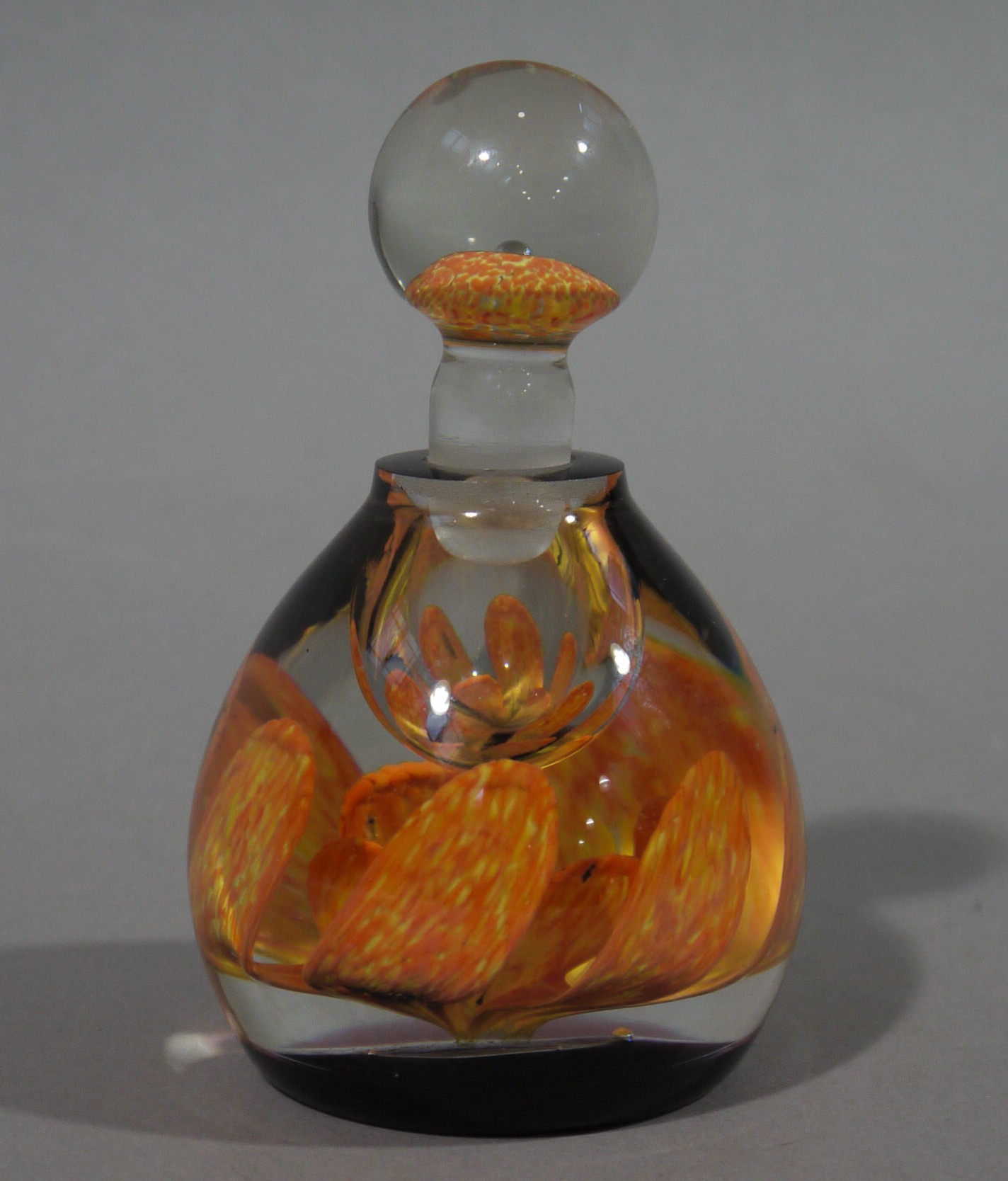 A Caithness glass petal ink bottle, 13cm high, - Image 3 of 3