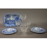 A Spode Tiber pattern rounded rectangular dish,