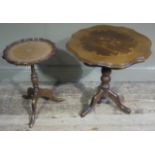 A reproduction Italian style occasional table, shaped circular top,