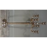 A large coppered five light candelabra