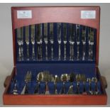 A quantity of chromium plated table cutlery by Royal Doulton