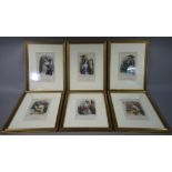 A set of six Scott Gallery of Portraits female studies, colour lithographs, with title and text,