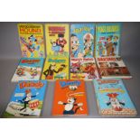 Eleven annuals to include: Dandy, Beano, Dennis The Menace 1972, Daktari, Wacky Races, The Beezer,