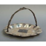 A post Regency mother of pearl and abalone basket,