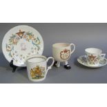 A Victoria 50 years jubilee cup, saucer and plate,