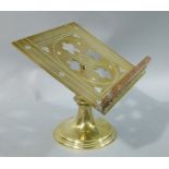 A brass table lectern,