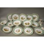 A 19th century English porcelain dessert service,