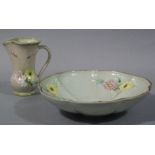 A Bourne Denby jug and bowl, jug 16cm high,