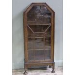 An oak display cabinet,