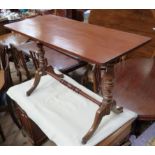 A Victorian mahogany window table, rectangular,