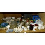 A quantity of decorative ceramics, two Border Fine Arts Wallace and Gromit figures, boxed,
