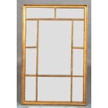 A George III gilt wall mirror, rectangular,