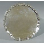 A George III style shaped circular salver with moulded border, 31cm diameter x BBS Ltd,