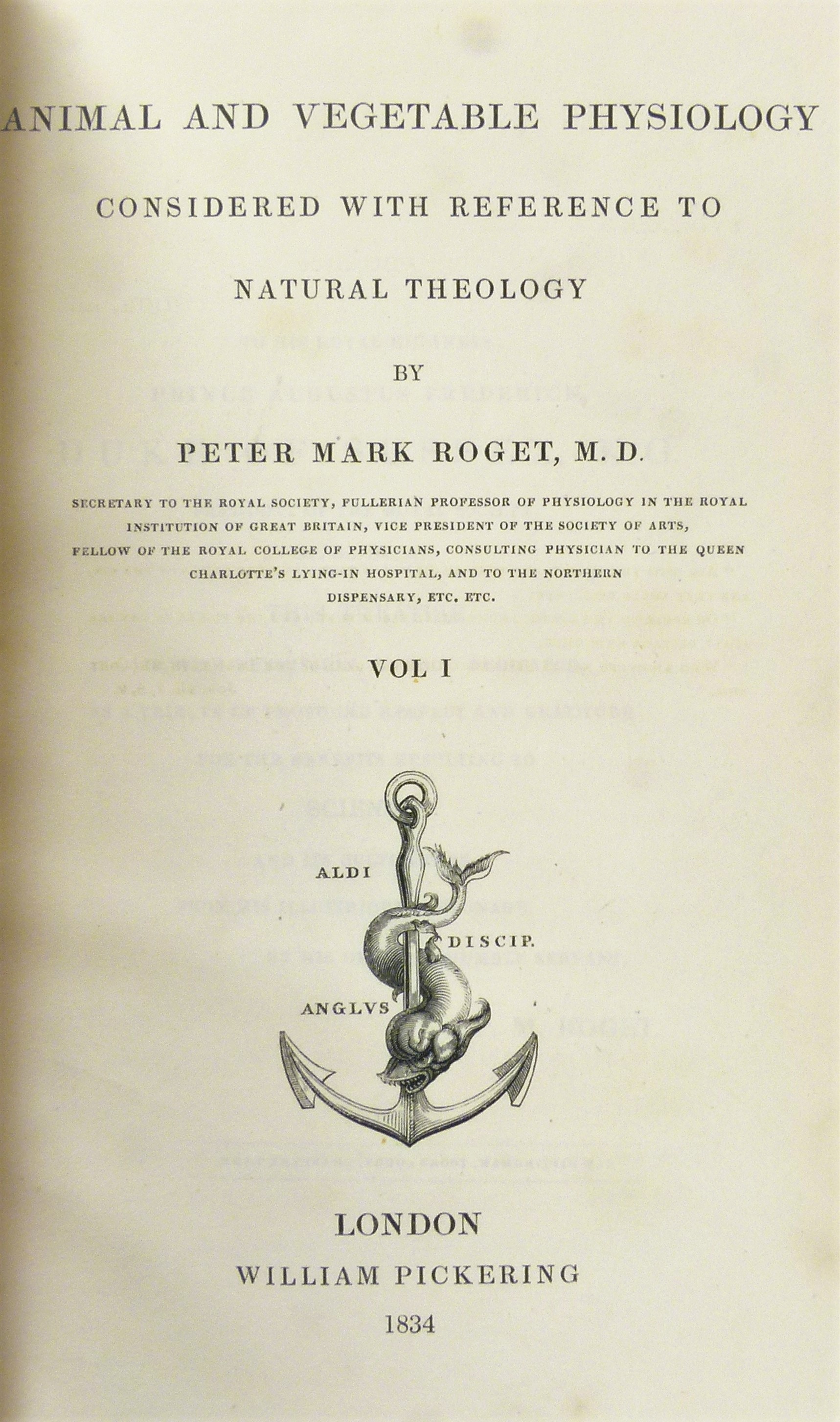 .- THE BRIDGEWATER TREATISES ON THE POWER, WISDOM AND GOODNESS OF GOD, FIRST EDITIONS, 8 vol. - Image 3 of 4