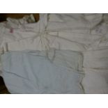 A small quantity of early 20th century lingerie including, pantaloons, lingerie aprons, etc