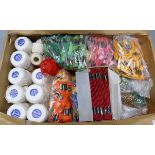 A quantity of embroidery silks and fine knitting cotton