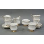 A Paragon Val D'Or fifteen piece coffee set (coffee pot damaged), coffee cups, saucers, sugar bowl