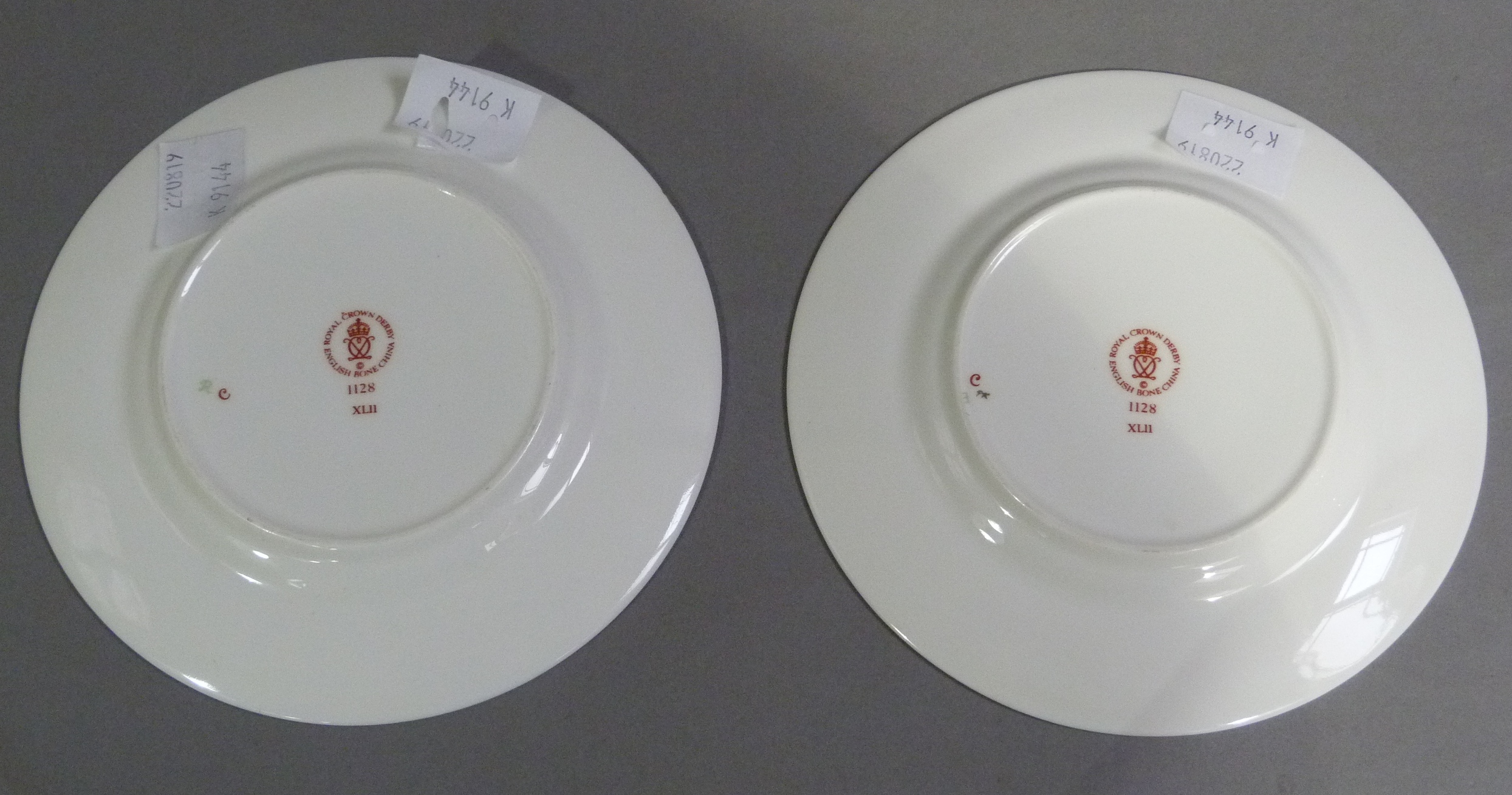 A pair of Royal Crown Derby side plates, pattern 1128 - Image 2 of 3