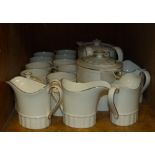 Wedgwood platinum tea service including two large teapots, approximately 31 pieces