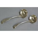 A George III silver fiddle pattern ladle by Thomas Watson, Newcastle, late 18th/early 19th