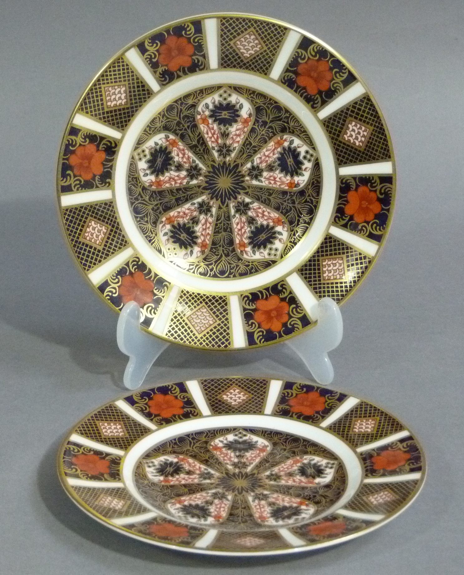 A pair of Royal Crown Derby side plates, pattern 1128