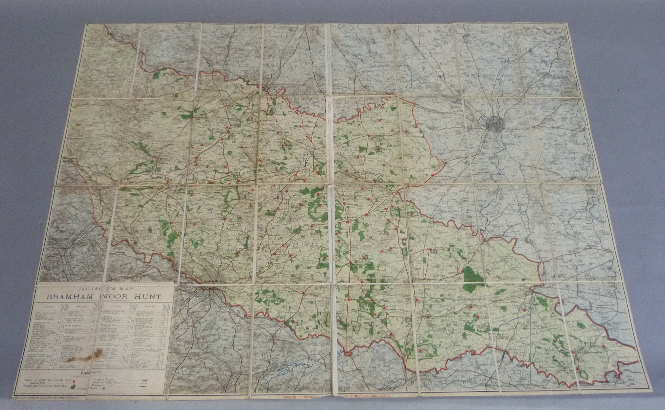 Jackson' Map of The Bramham Moor Hunt and surrounding areas - Image 3 of 5