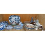 A quantity of 19th century and later plates including Ironstone, Doulton and other makes; together