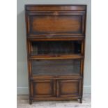 A Globe Wernicke style stacking bookcase made of oak,