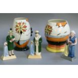 A set of three Manor limited edition pottery figures-The Pottery Ladies: Susie Cooper, Charlotte