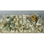 A quantity of crested china and other miniature items, various by Willow Art, Arcadian china, W H