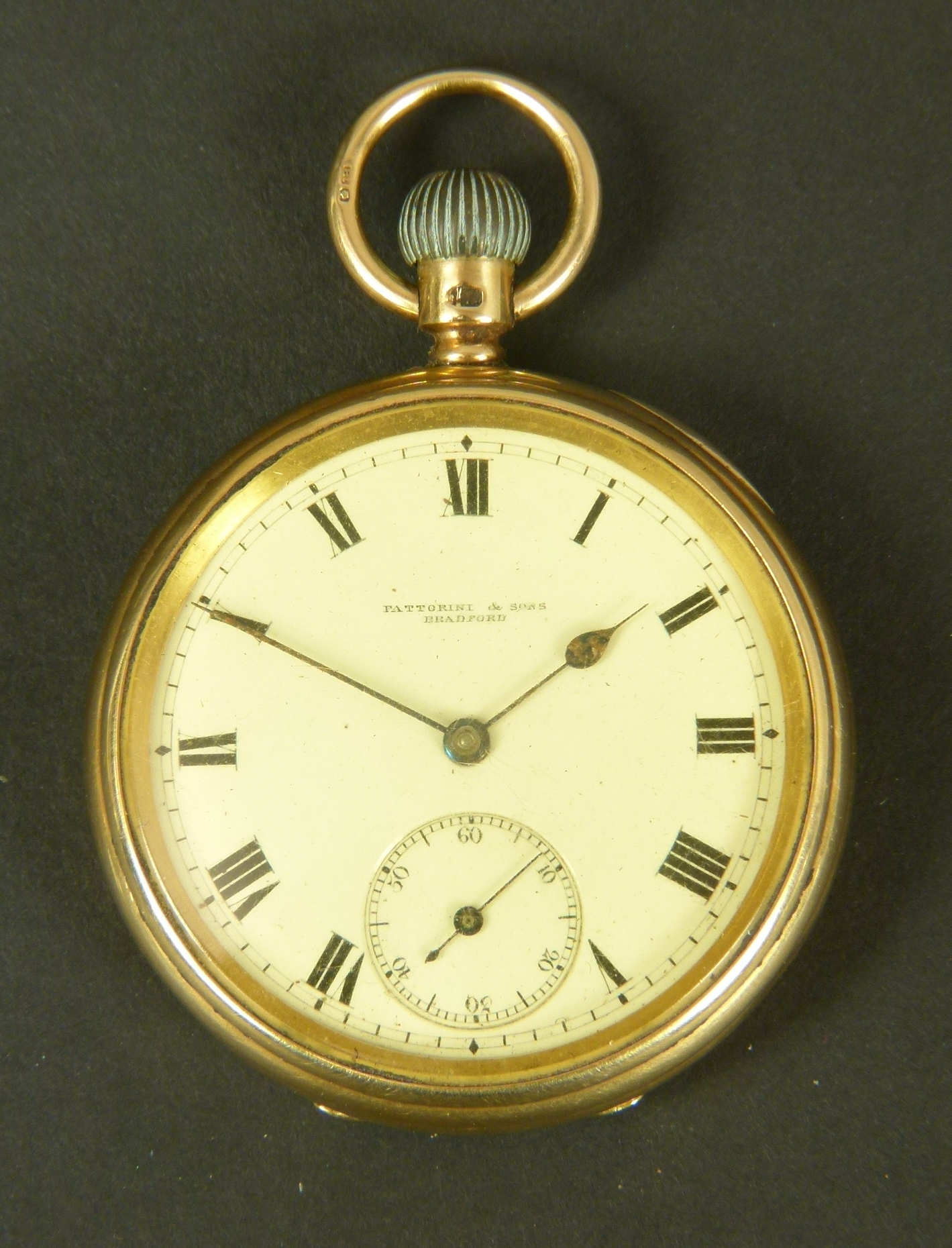 AN EDWARD VII OPEN FACED POCKET WATCH BY FATTORINIS & SON, BRADFORD in 18ct gold case No. 638, - Image 7 of 7