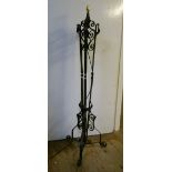 Wrought iron standard lamp