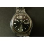 Seiko gentleman's automatic 5 day date wristwatch c1970 in stainless steel case No 446392, signed