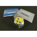 Seiko gentleman's water resistant 50m date wristwatch in signed stainless steel case No 800217,