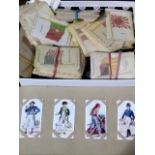 A quantity of silk cigarette cards, Kensitas and Karrers slip in cigarette cards within an album (