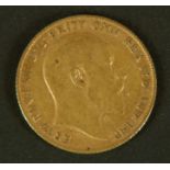 An Edward VII half sovereign 1906