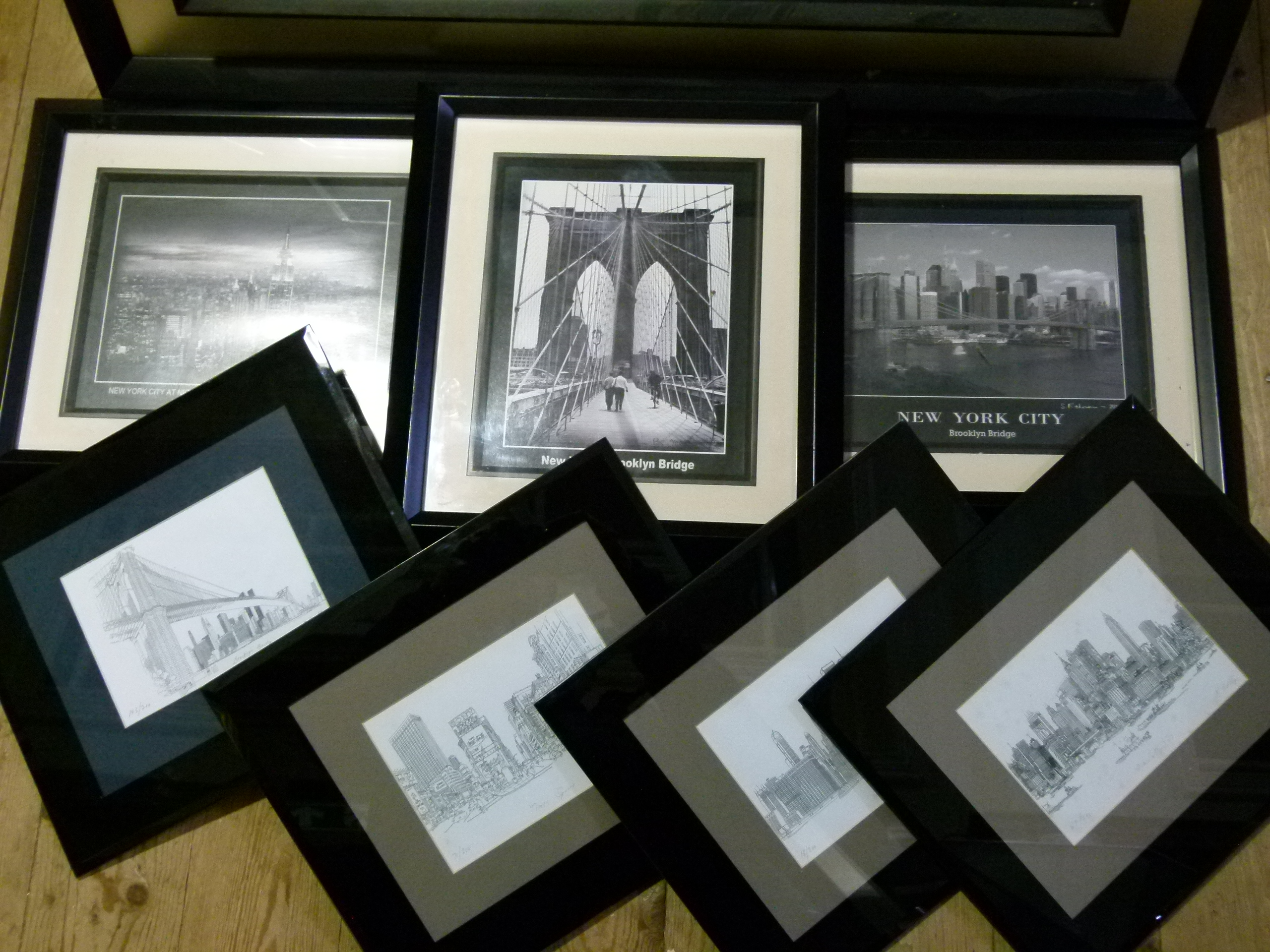 Eight framed pictures of New York skyline - Image 3 of 3