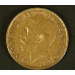 A George V half sovereign 1911